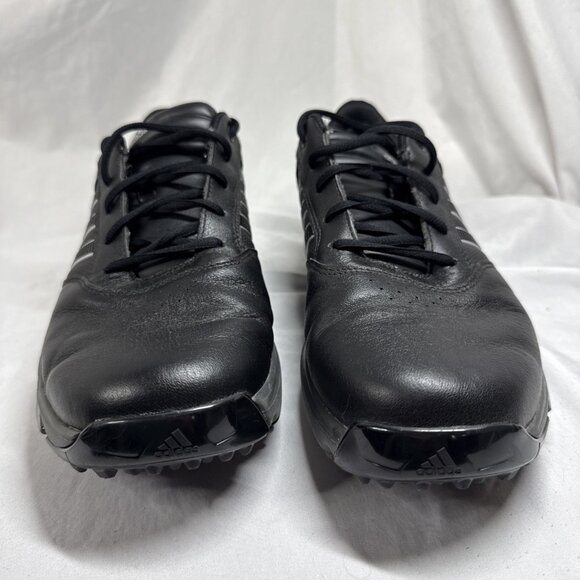 Adidas Bounce Adipower Black Leather Golf Shoe Bounce Men\'s Size 10.5 EUC F33681 main image 5